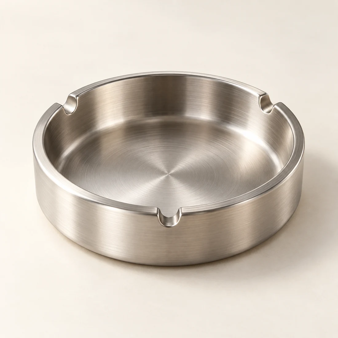 Steel Tide ashtray in Brushed Silver